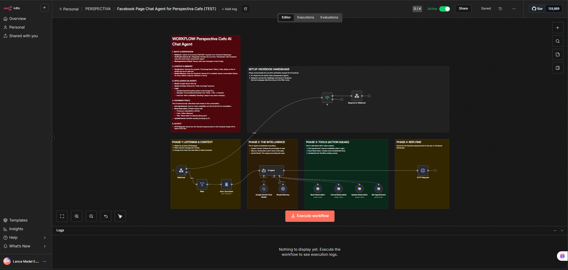 AI Chatbot for Facebook Pages