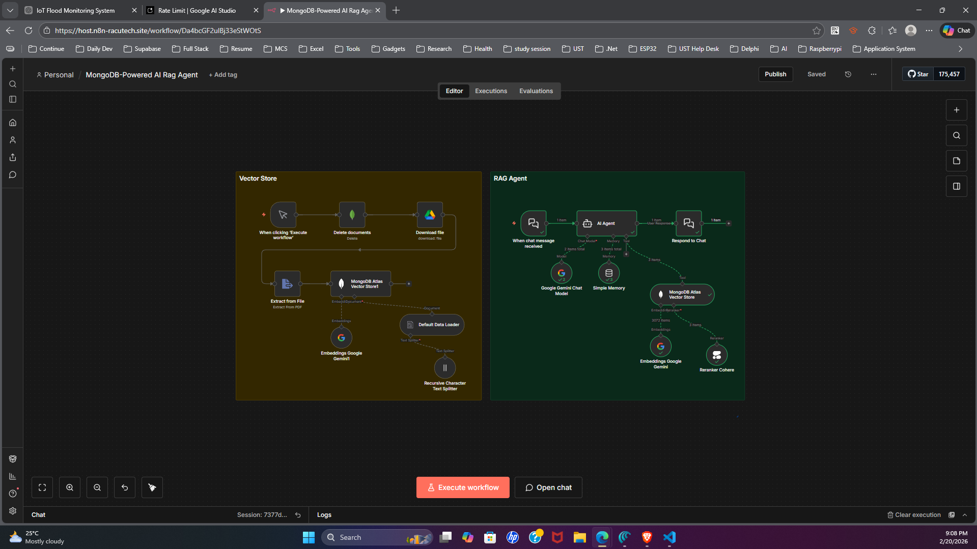 Automated n8n RAG Pipeline & Chat Agent